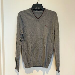 Men's V-Neck Sweater - Gray